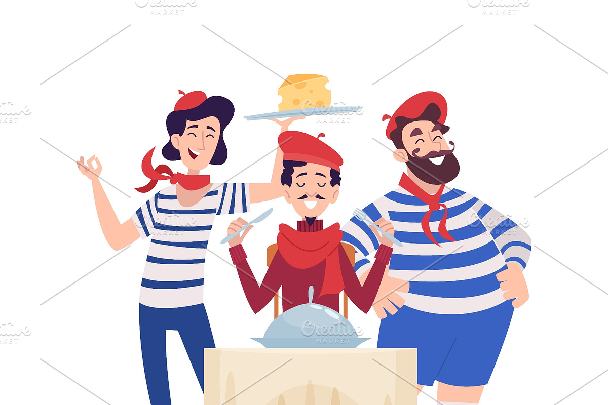 French family celebrating with, a Person Illustration by Onyx (Photo 3 of 3)