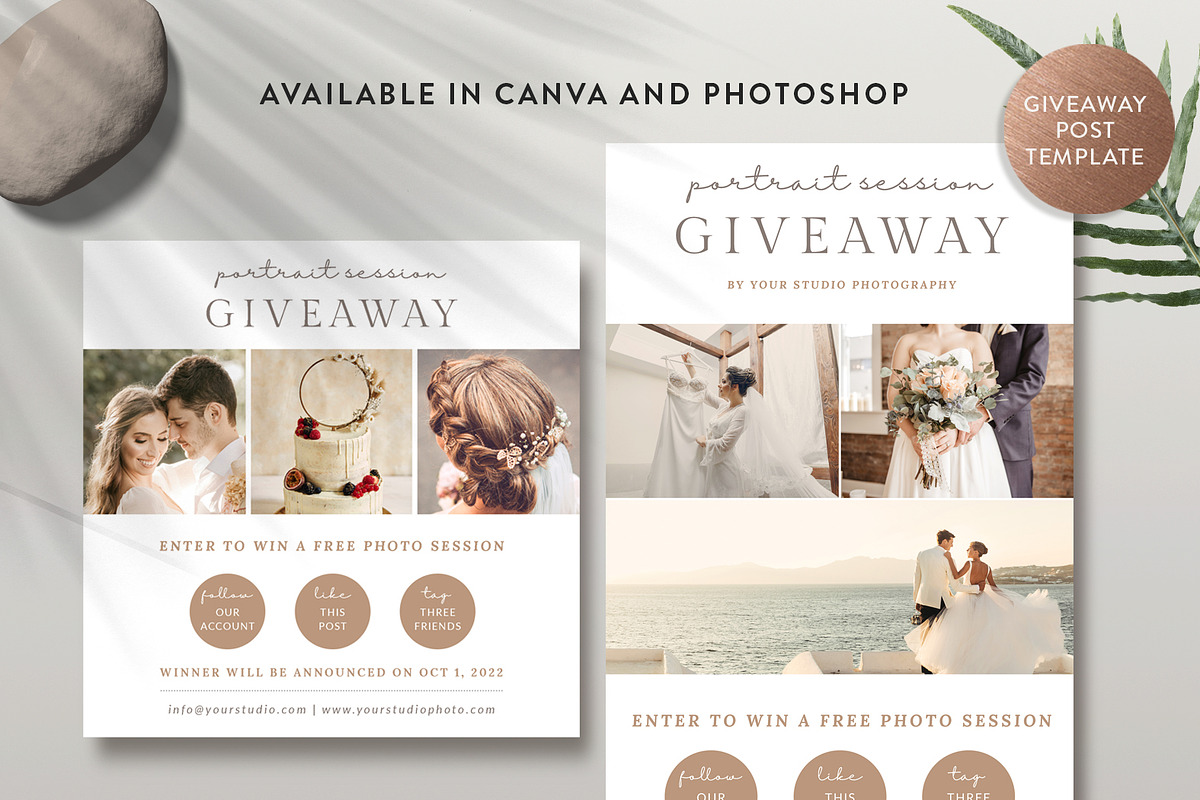 Photography Giveaway Template IS014, a Social Media Template by Bellenity Design (Photo 1 of 3)