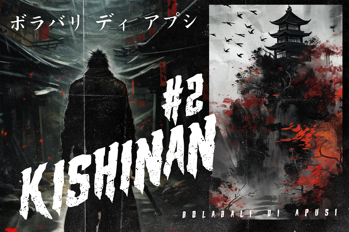 KISHINAN Modern Graffiti Brush Fon, a Blackletter Font by dansdesign (Photo 6 of 8)