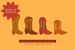 Saddle Up Cowboy Western Vector Pack