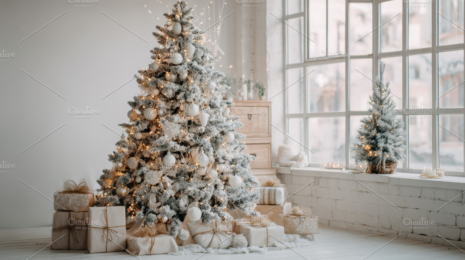 Beautifully decorated Christmas tree, a Photo by Beautiful things
