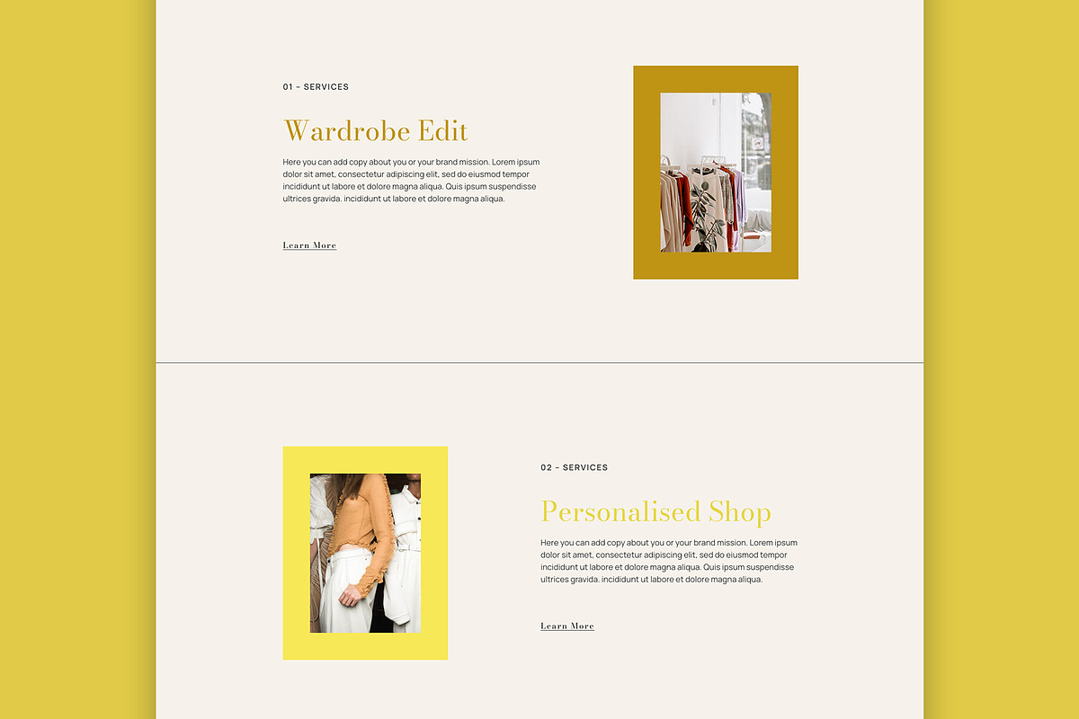 Elementor Template Services Page, a Landing Page Template by Eva Cogollos Studio (Photo 3 of 6)