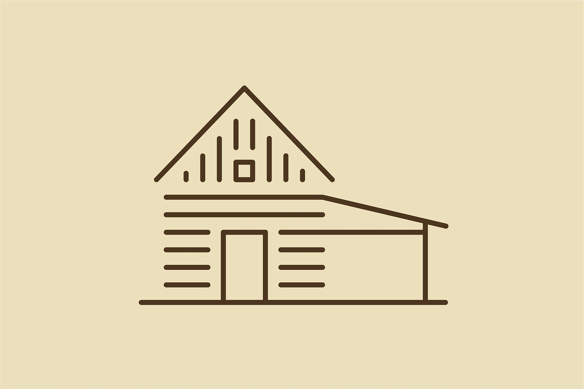 Type of Barns Line Set, an Outline Icon by Buqancreative (Photo 9 of 10)