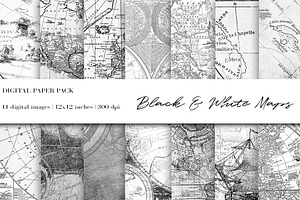 Black & White Vintage Maps