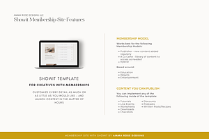 Showit Membership Website Template