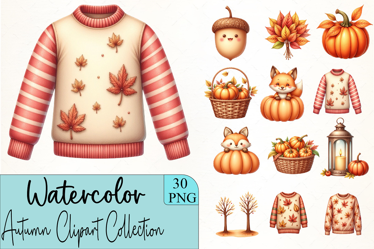 Autumn Clipart Collection, an Illustration by CrexoraLab (Photo 5 of 5)