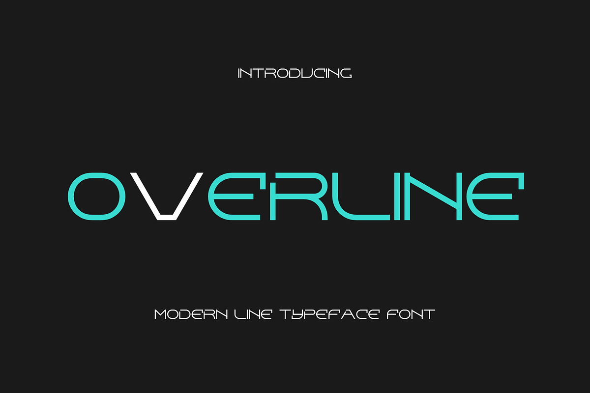 Overline Modern Line Font., a Blackletter Font by VectorCraft (Photo 1 of 5)