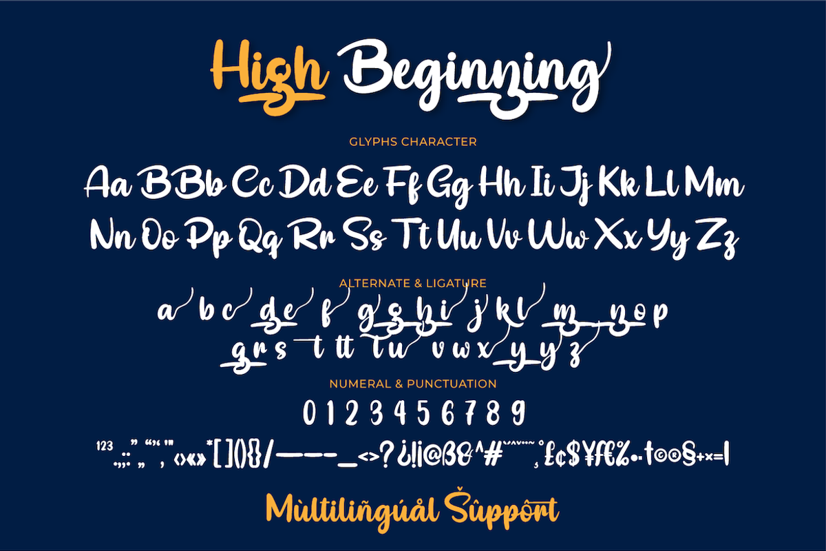 High Beginning, a Script Font by twinstd (Photo 4 of 13)