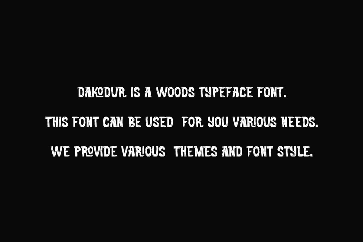 Dakodur - Nature Wood Font, a Sans Serif Font by Iqsiart Studio (Photo 3 of 7)