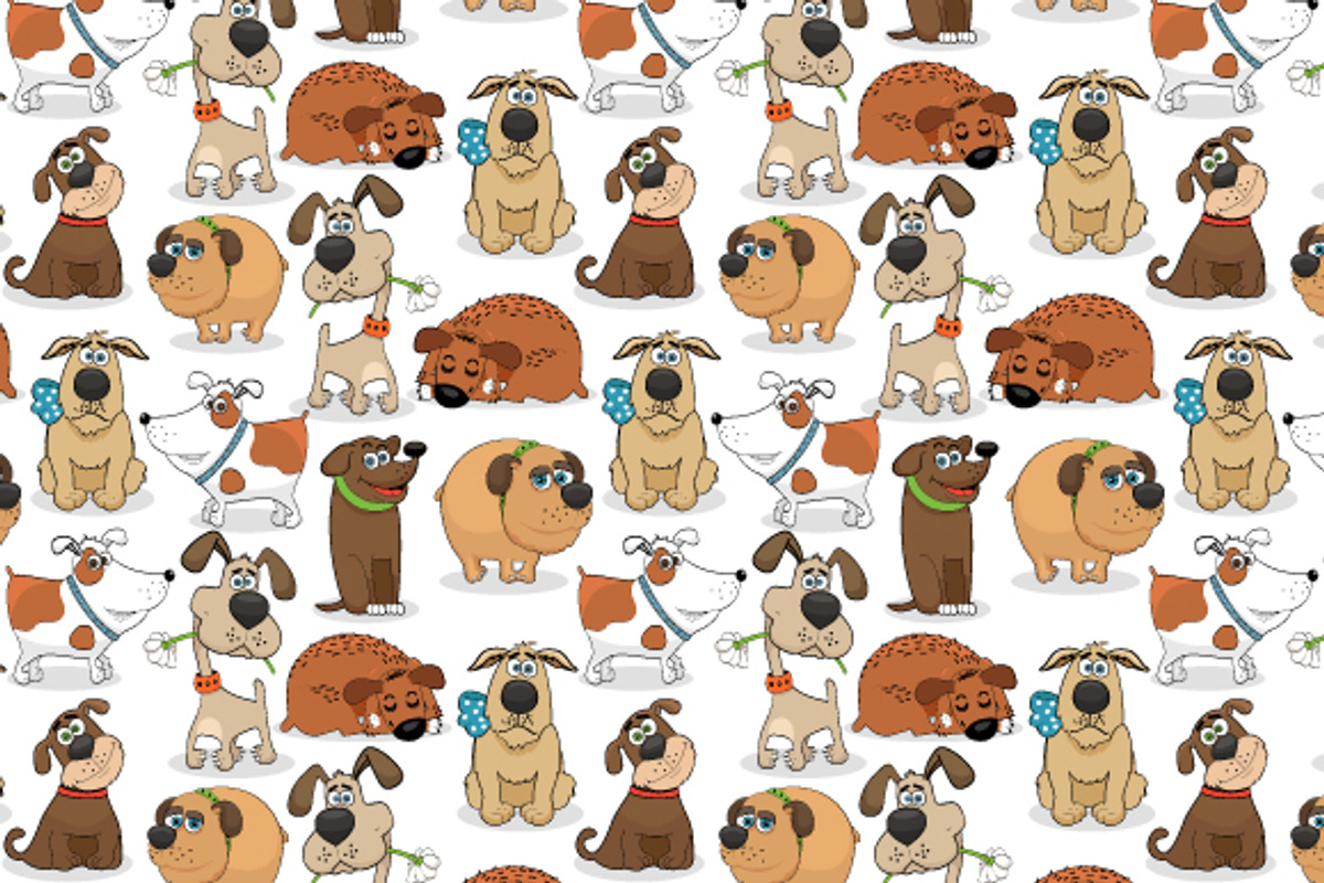 Cute dogs, a Pattern Graphic by ianakauri (Photo 3 of 6)