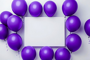 Blank Board with Purple Balloons, a Beauty & Fashion Photo by Ales Munt