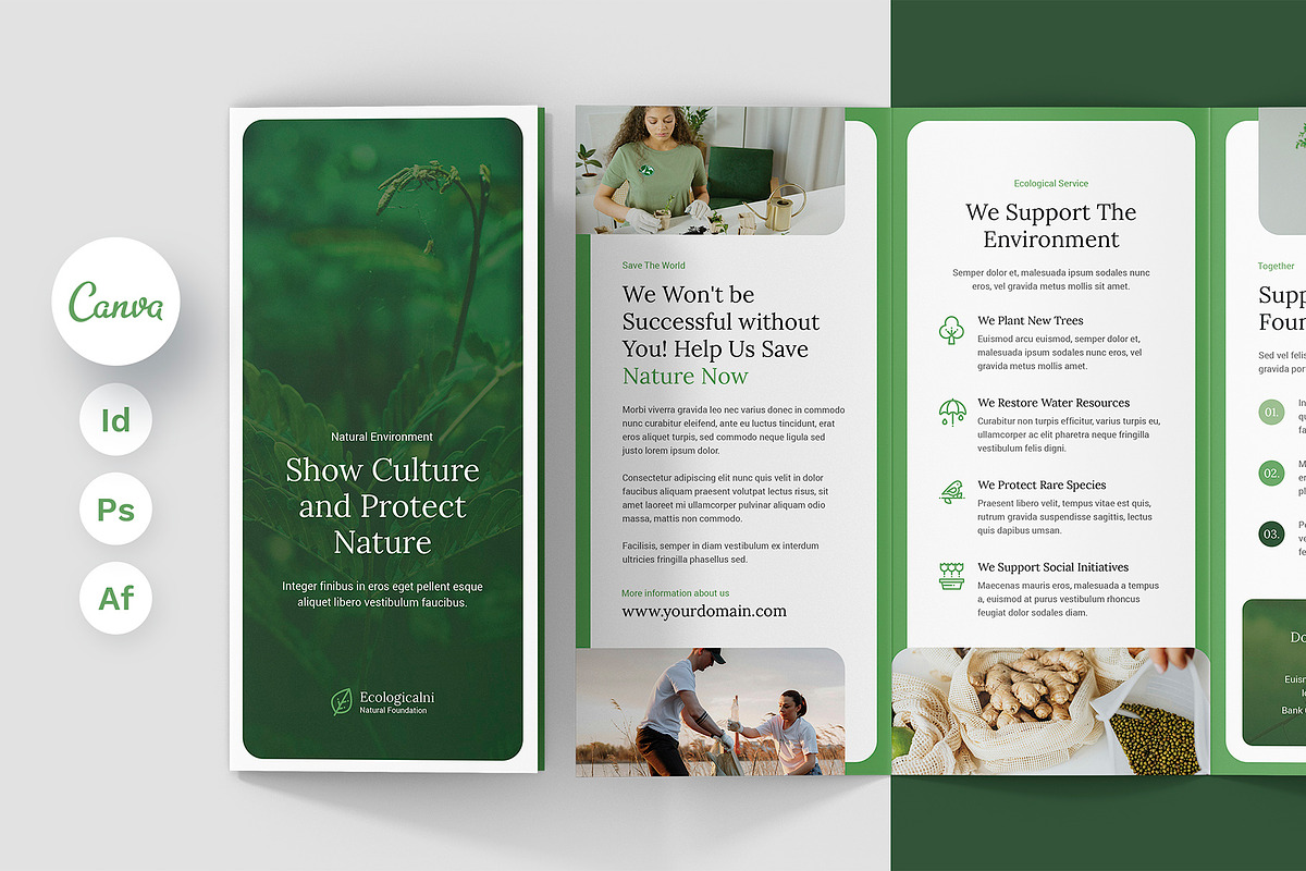 Ecology Brochure Tri-Fold Template, a Brochure Template by artbart (Photo 1 of 9)