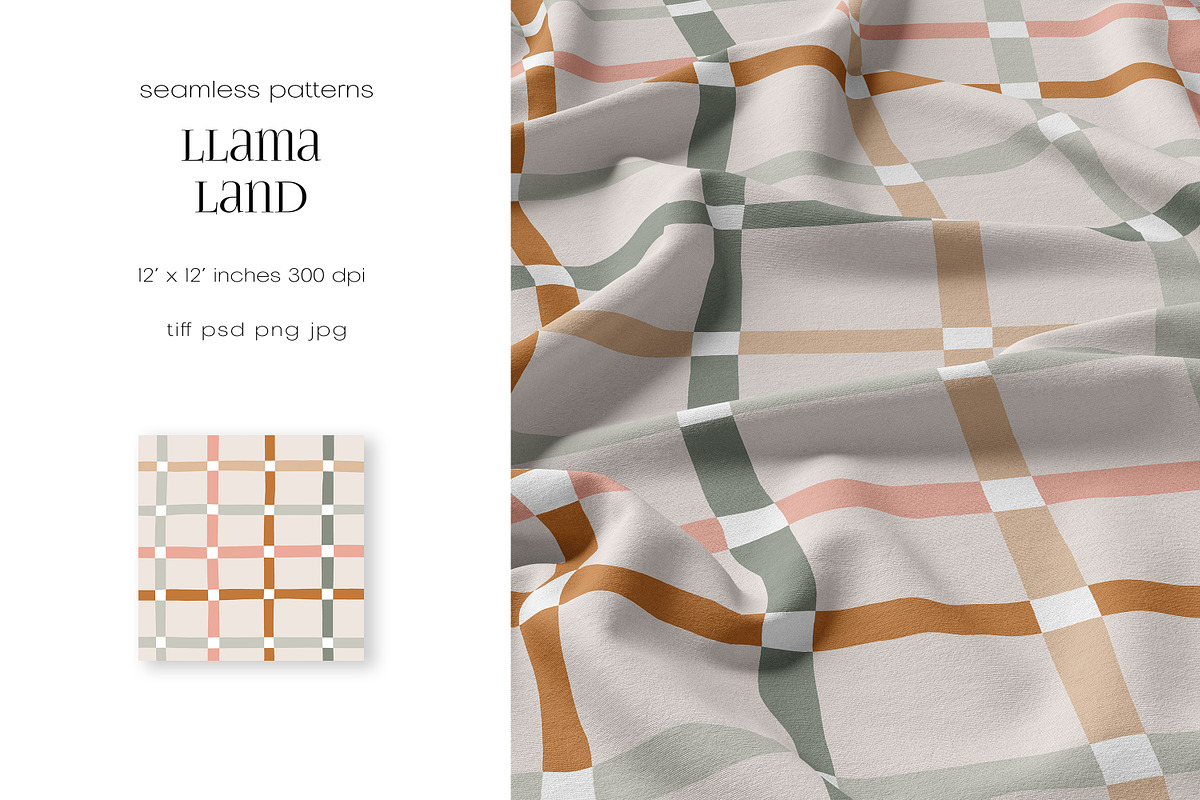 Llama Land – Patterns Collection, a Pattern Graphic by PROTEA Watercolor Studio (Photo 5 of 9)