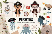 Pirate animals collection, a Seasonal Illustration by JulzaArt (Thumbnail 1 of 10)