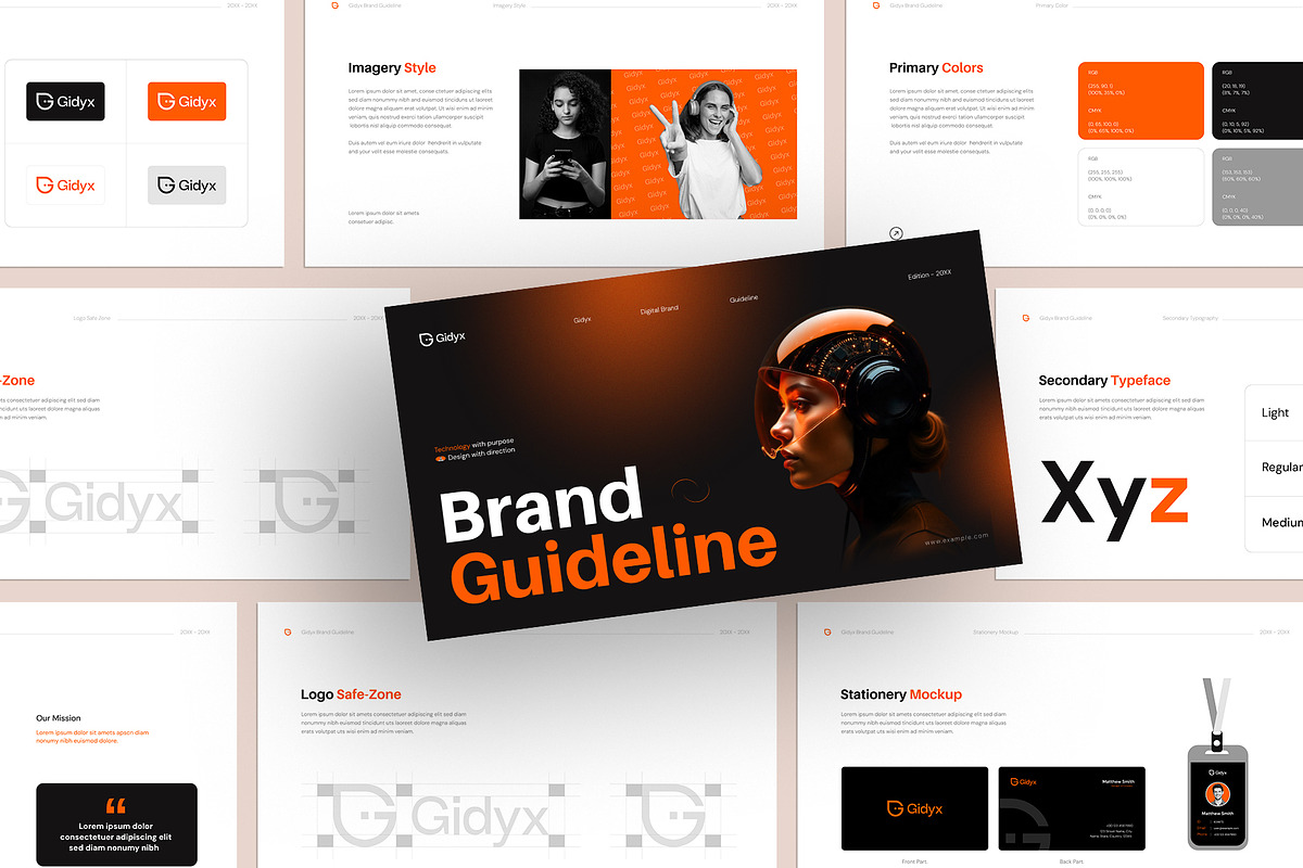 Modern Brand Guideline Template, a Presentation Template by graphypix (Photo 2 of 9)