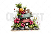 Summer Wood Sign Board Clipart, an Illustration by Craft Nest (Thumbnail 11 of 12)