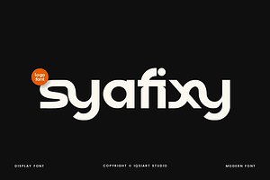 Syafixy - Ligatures Logo Font, a Sans Serif Font by Iqsiart Studio