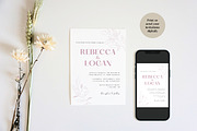 Blush Wedding Invitation Template, an Invitation Template by Cottontail Paper Shop (Thumbnail 3 of 7)