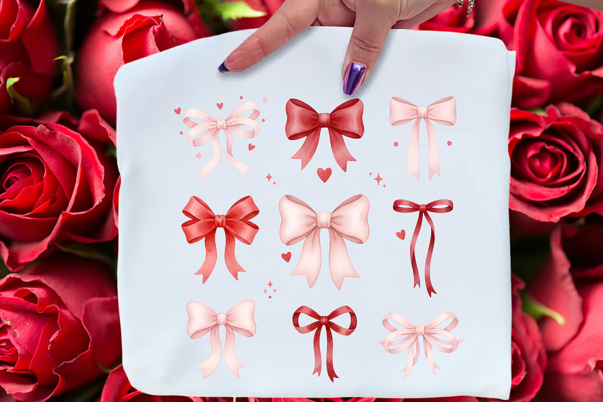 Valentine Coquette Bows PNG, an Illustration by Libby Wishes (Photo 3 of 6)