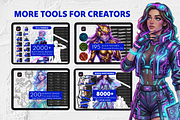 Merman Maker Procreate Stamps Set, a Brush Add-On by Selentaori Studio (Thumbnail 12 of 12)