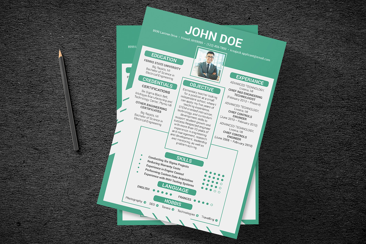 Clean Resume/CV, a Resume Template by designvillage (Photo 12 of 12)