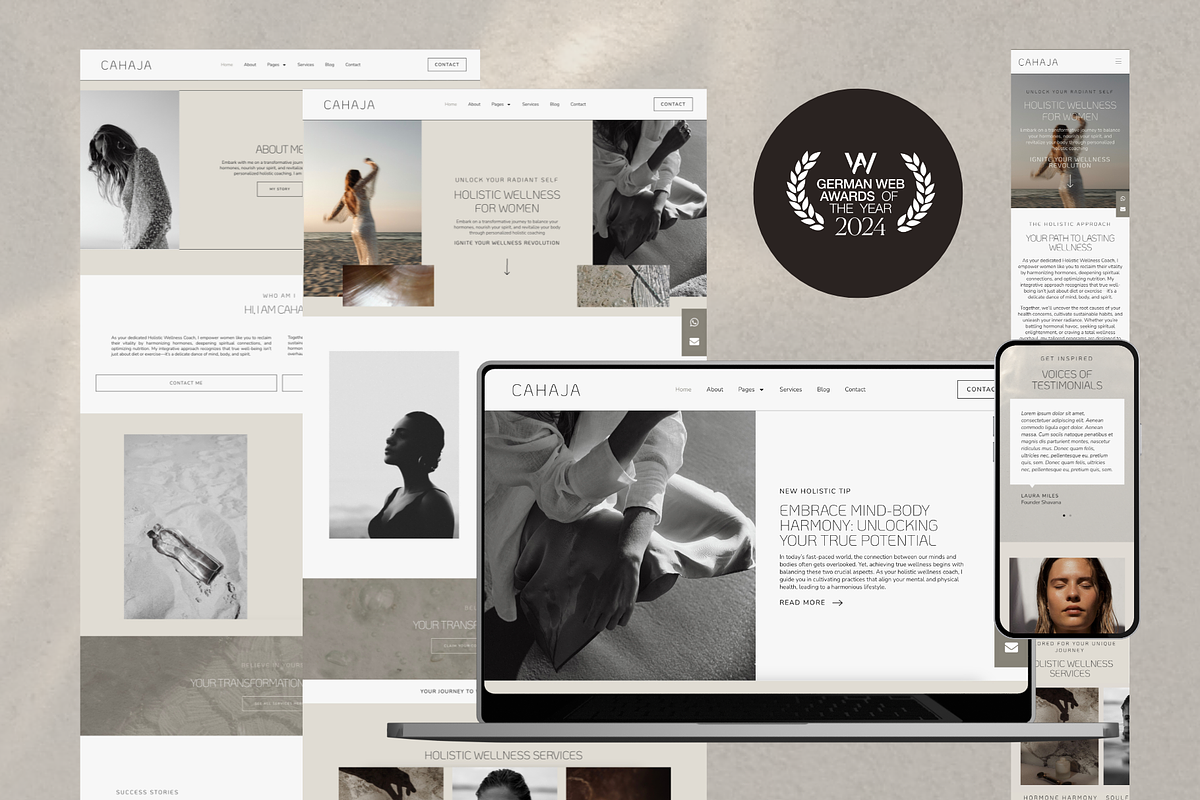 Premium Elementor Template Cahaja