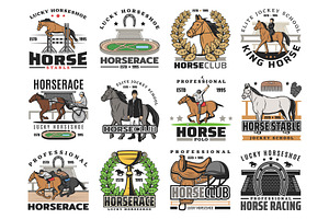 Race horses, jockeys, an Illustration by Vector Tradition
