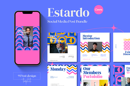 Estardo - Instagram Post Canva, a Social Media Template by Ibrahima_Studio