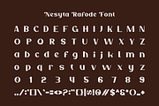Nesyta Rafode - Stylish Retro Font, a Sans Serif Font by Iqsiart Studio (Thumbnail 3 of 7)