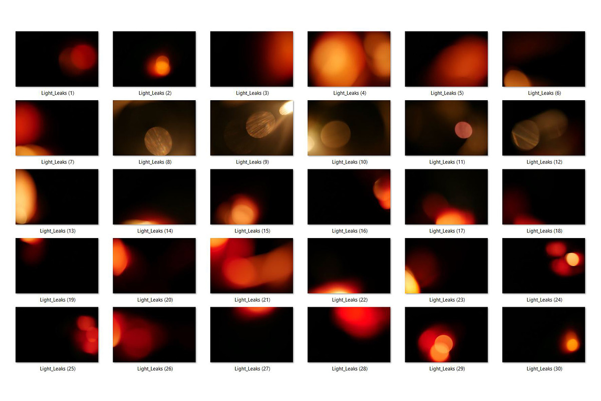 30 Light Leaks Overlay HQ, a Texture Graphic by CCPreset (Photo 2 of 2)