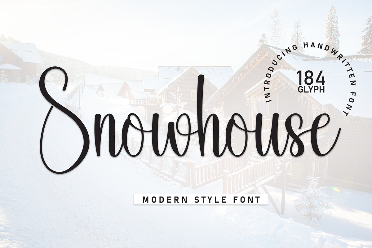 Snowhouse | Script Font, a Handwritten Font by Scratchones (Photo 1 of 8)