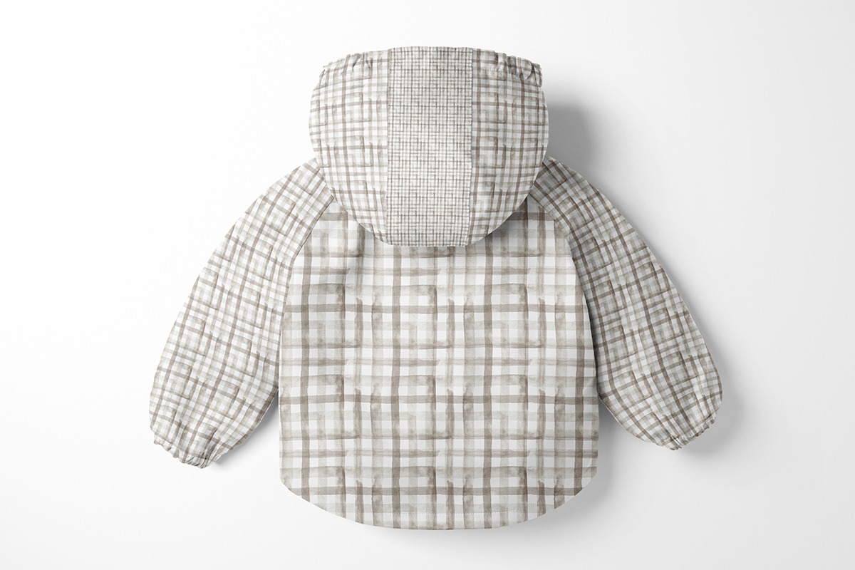 Watercolor plaid in light taupe, a Pattern Graphic by Anya-D (Photo 7 of 9)