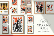 Modern Folk | Wall Art Creator, an Object Graphic by Leleka.Store (Thumbnail 1 of 20)
