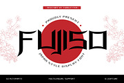 Fujiso - Japanese Style Font, a Sans Serif Font by trabaskriya (Thumbnail 1 of 8)