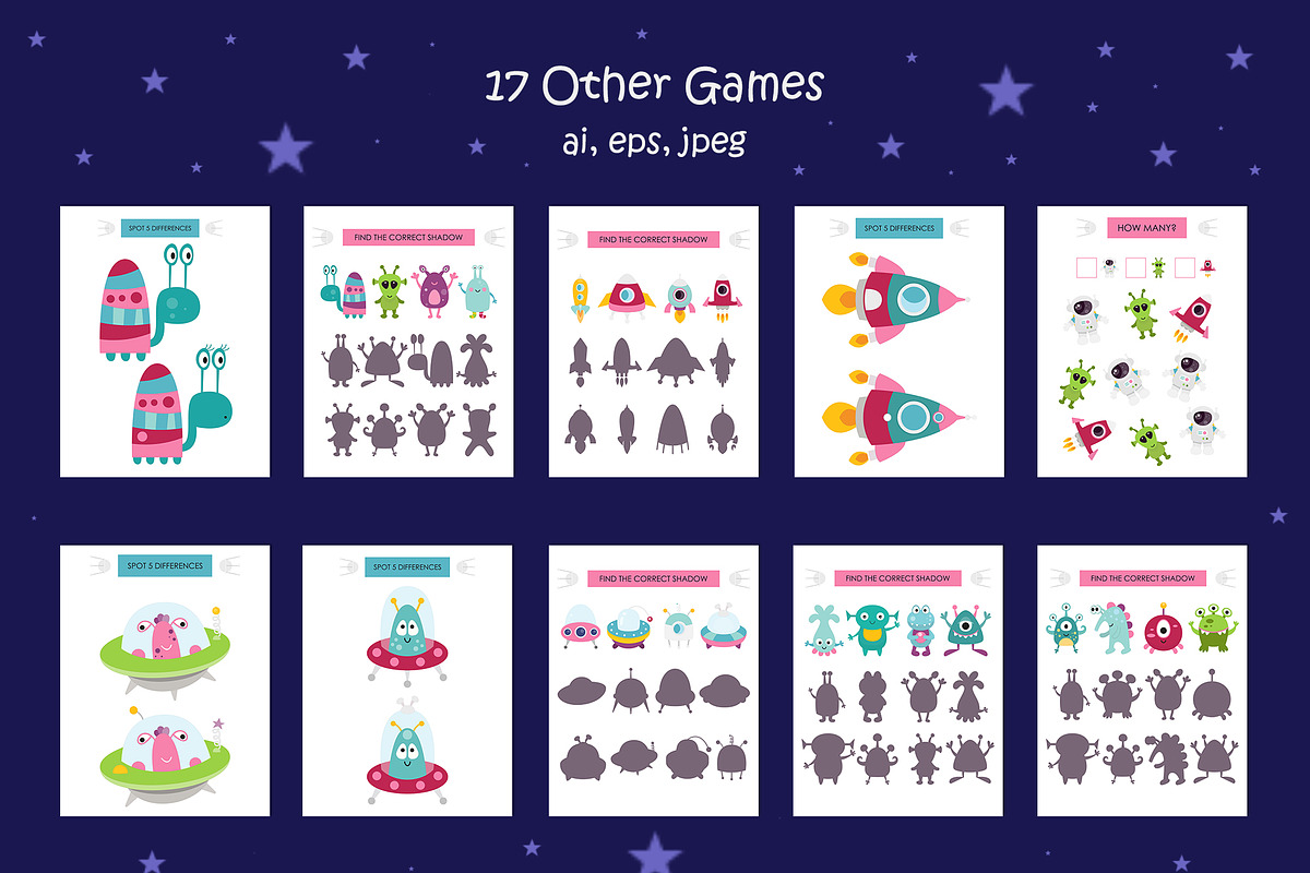 Space Adventure Activities for kids, an Education Illustration by Nursery Art (Photo 9 of 11)