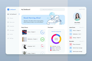Education Dashboard Concept Template, an UI Kit Template by Kreativ Space