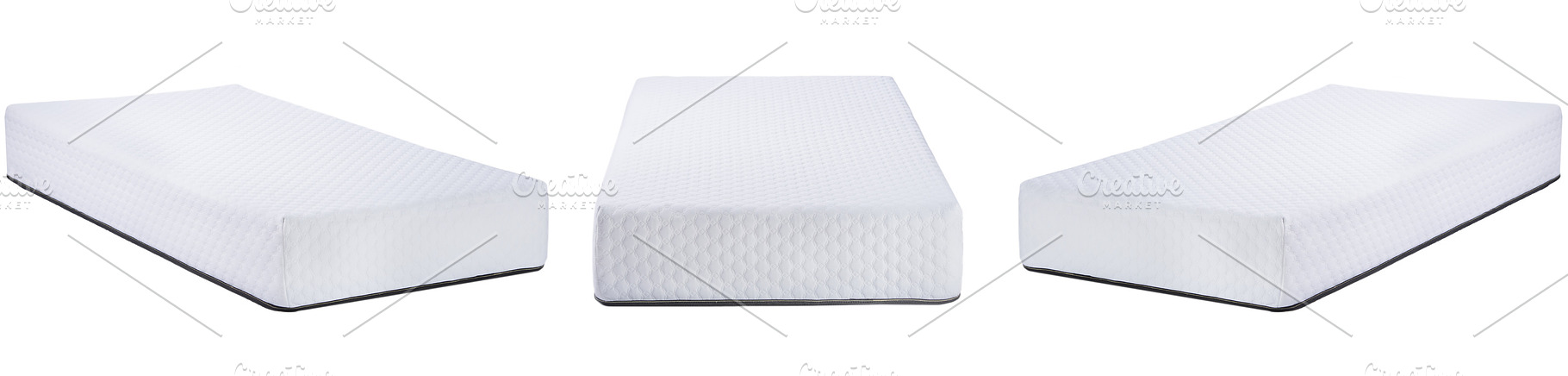 white mattress with pattern isolated, a Health & Medical Photo by New York Art Store