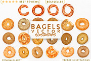 Bagel VECTOR illustrations, an Object Graphic by Natalka Dmitrova art (Thumbnail 1 of 16)