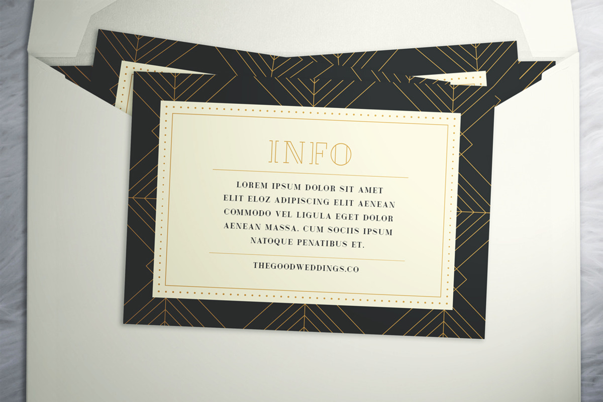 Art Deco Wedding Suite, an Invitation Template by The Good Store (Photo 5 of 7)