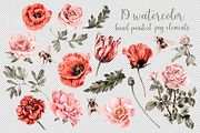 Dark vintage flowers and bees set, an Illustration by Alamella (Thumbnail 9 of 9)