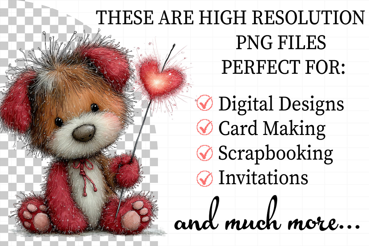 Whimsical Valentines Dog Clipart, an Illustration by Daily.Designs (Photo 2 of 8)