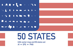 50 States & USA Map for Infographics