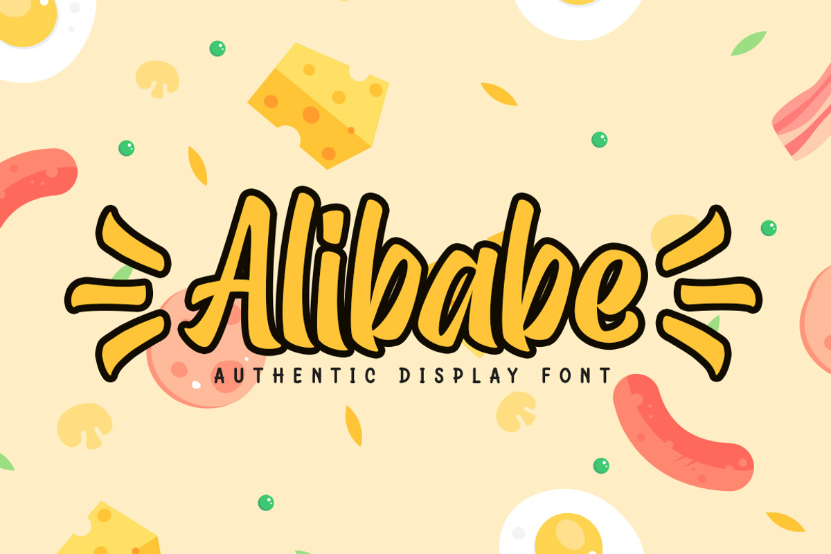 Alibabe - Authentic Display Font, a Font by Almarkhatype (Photo 1 of 10)