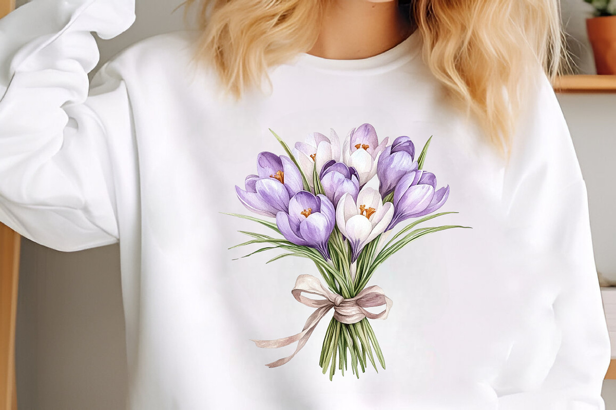 Watercolor Crocuses Flowers ClipArt, an Illustration by designcity5 (Photo 3 of 5)