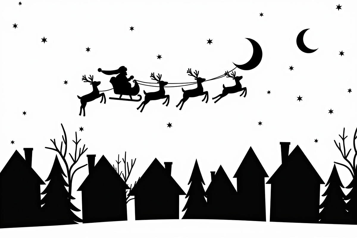 Holiday Village Silhouette Pack, an Illustration by hafijul (Photo 6 of 21)
