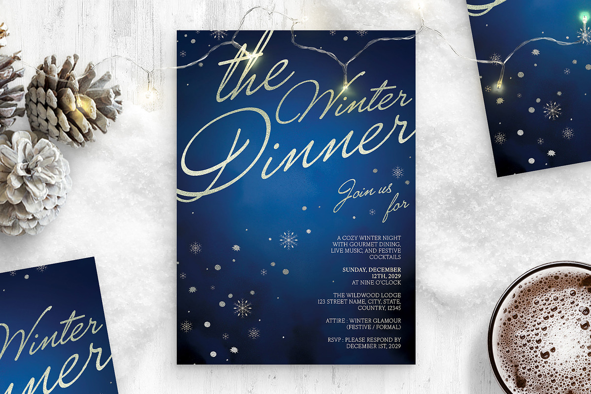 Winter Invitation Template, an Invitation Template by BrandPacks (Photo 4 of 4)
