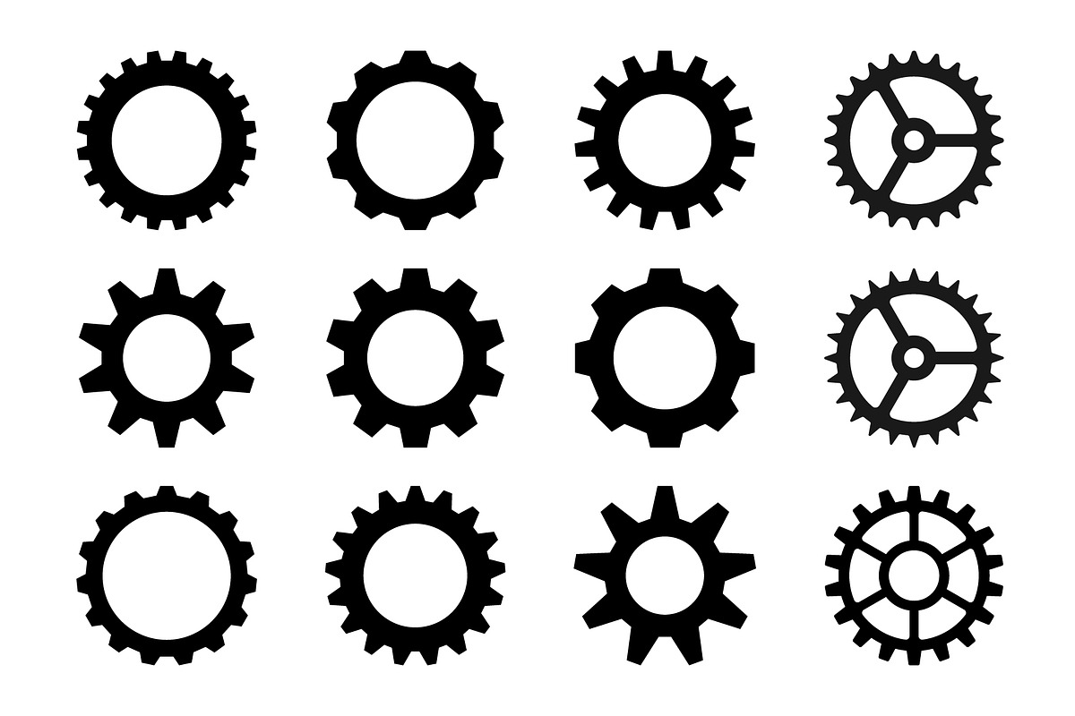 Gear Vector Set, an Object Graphic by Krafti Lab (Photo 1 of 2)