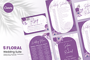 Floral Wedding Suite Canva Template, a Marketing Template by ArbaStudio (Thumbnail 1 of 5)