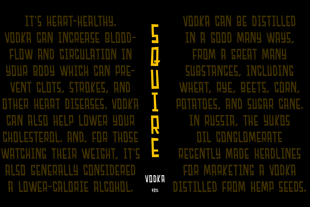 SQUIRE square & quirky font preview 7
