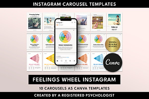 Feelings Wheel Instagram Canva, a Templates & Theme by Miri Campbell